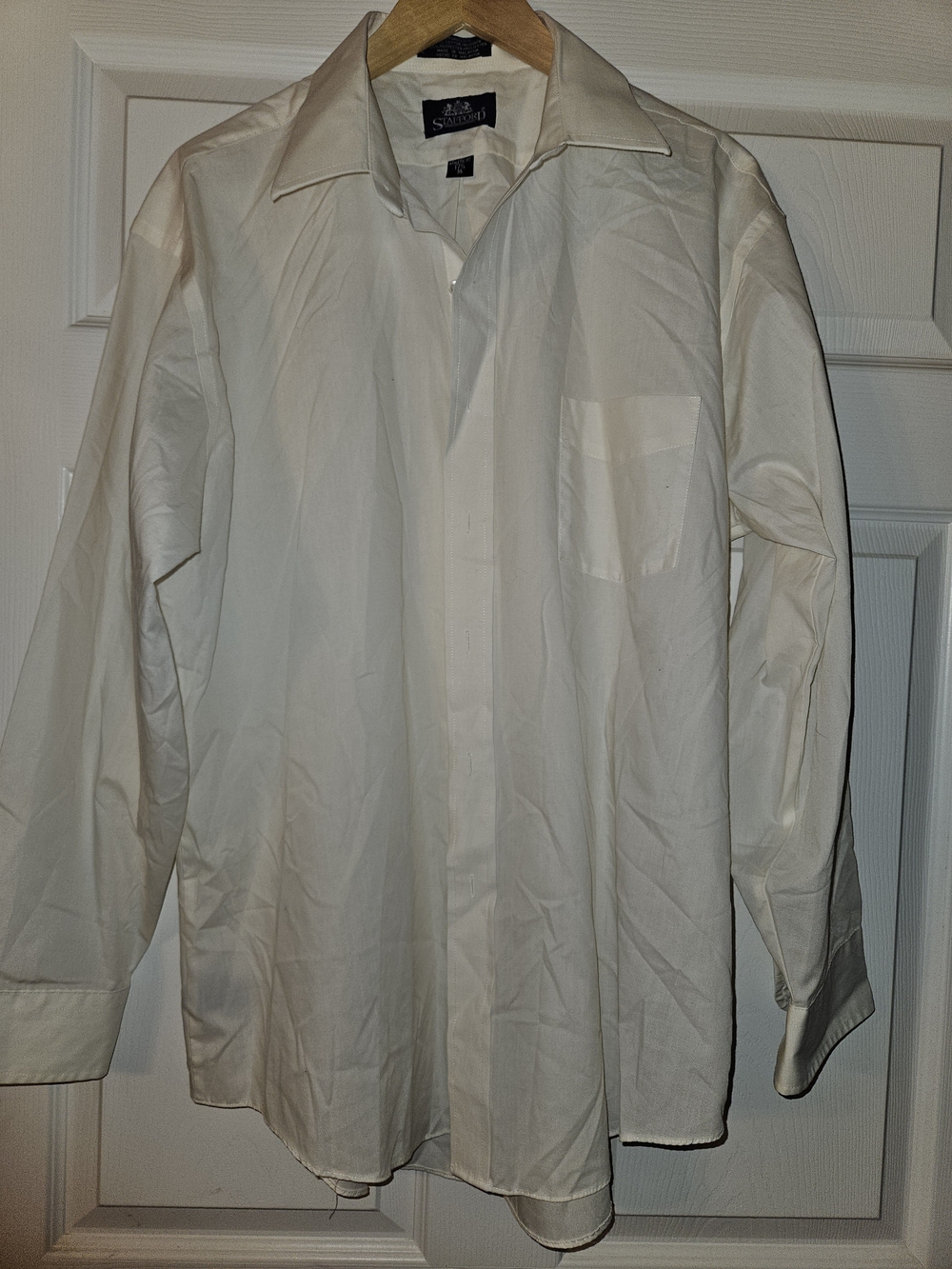 Stafford Men's Long Sleeve Dress Shirt White